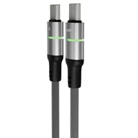 AVAX CB632 STEELY LED 1m 60W USB-C fekete fonott gyorstöltő kábel #3