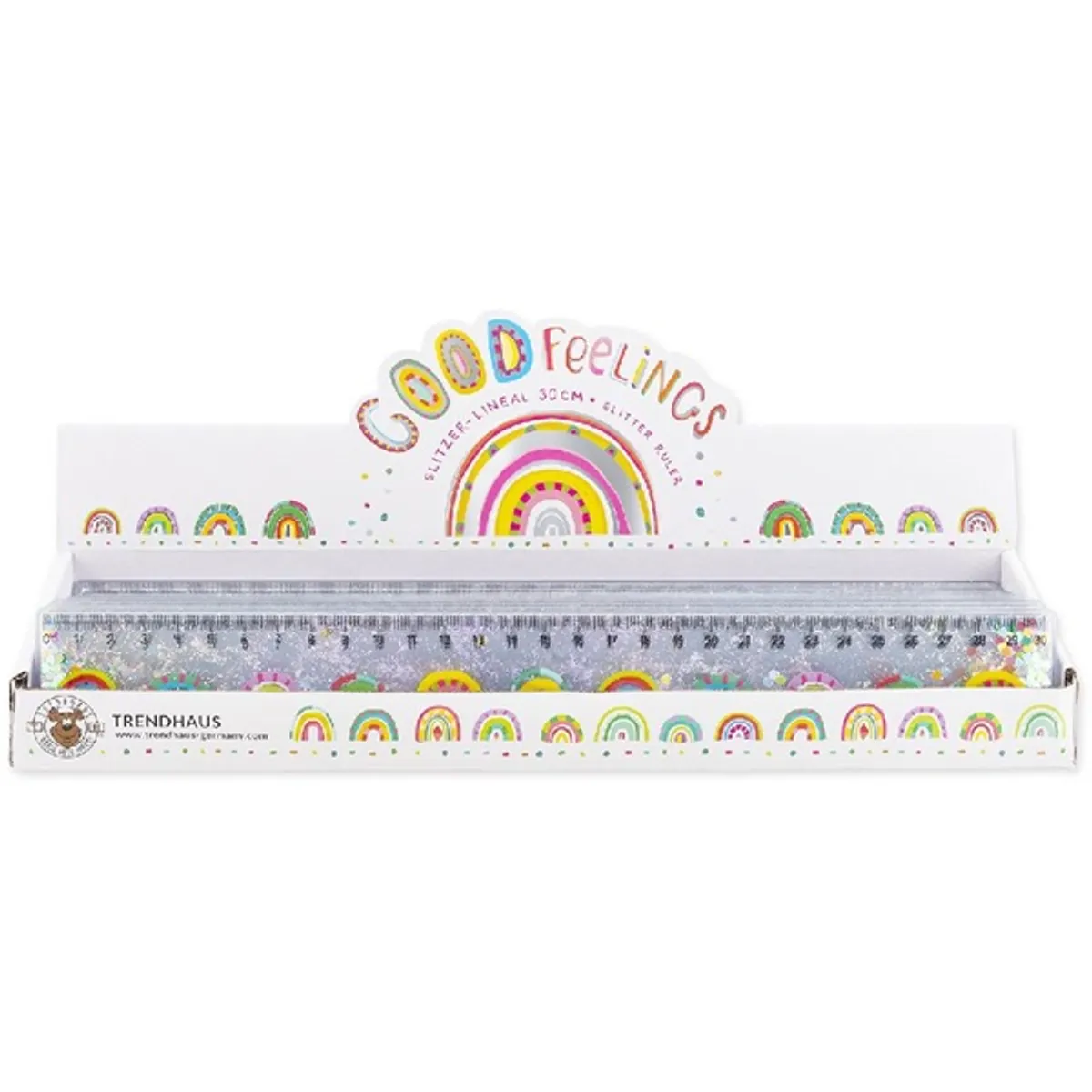 Trendhaus Good Feelings 30cm csillámos vonalzó #2
