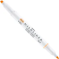 Zebra Mildliner Fluorescent narancssárga kettős végű szövegkiemelő #3