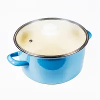 TOO LINE BLUE 2 literes, 18cm átmérő, 9cm magasságú lábas (fazék) üveg fedővel