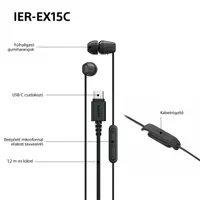Sony IEREX15CL.CE7 USB Type-C vezetékes mikrofonos kék fülhallgató #8