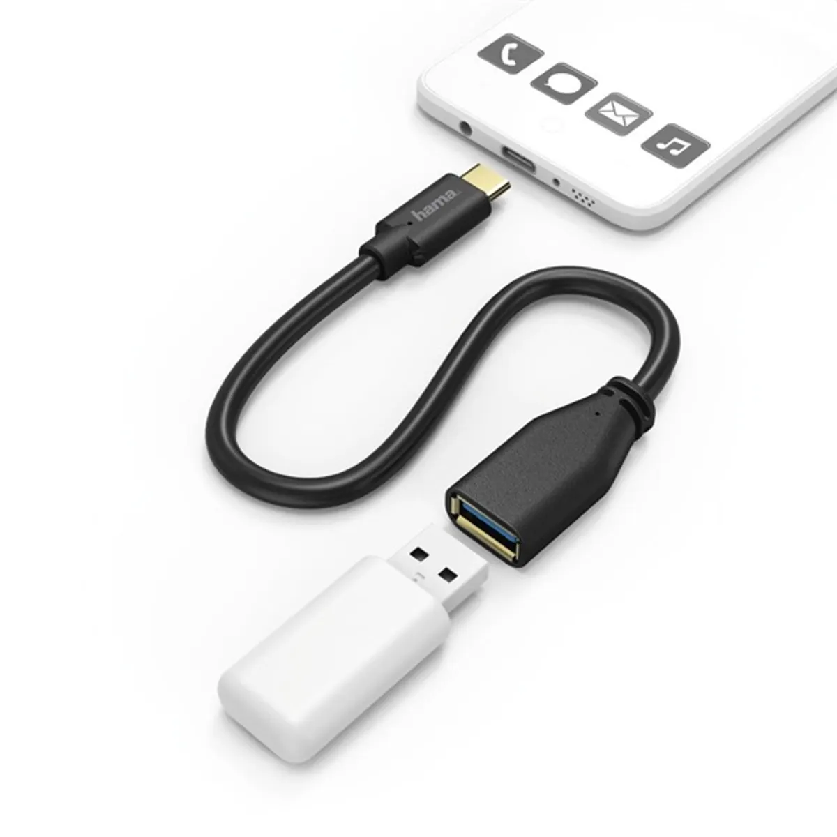 Hama 201605 FIC E3 USB Type-C OTG 0,15 m adapter #2
