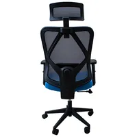 IRISOffice Eclipse kék/szürke ergonómikus, szövet-hálós irodai forgószék fej és háttámasszal #4