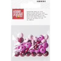 Knorr Prandell ovális 33 darabos pink fa gyöngy csomag