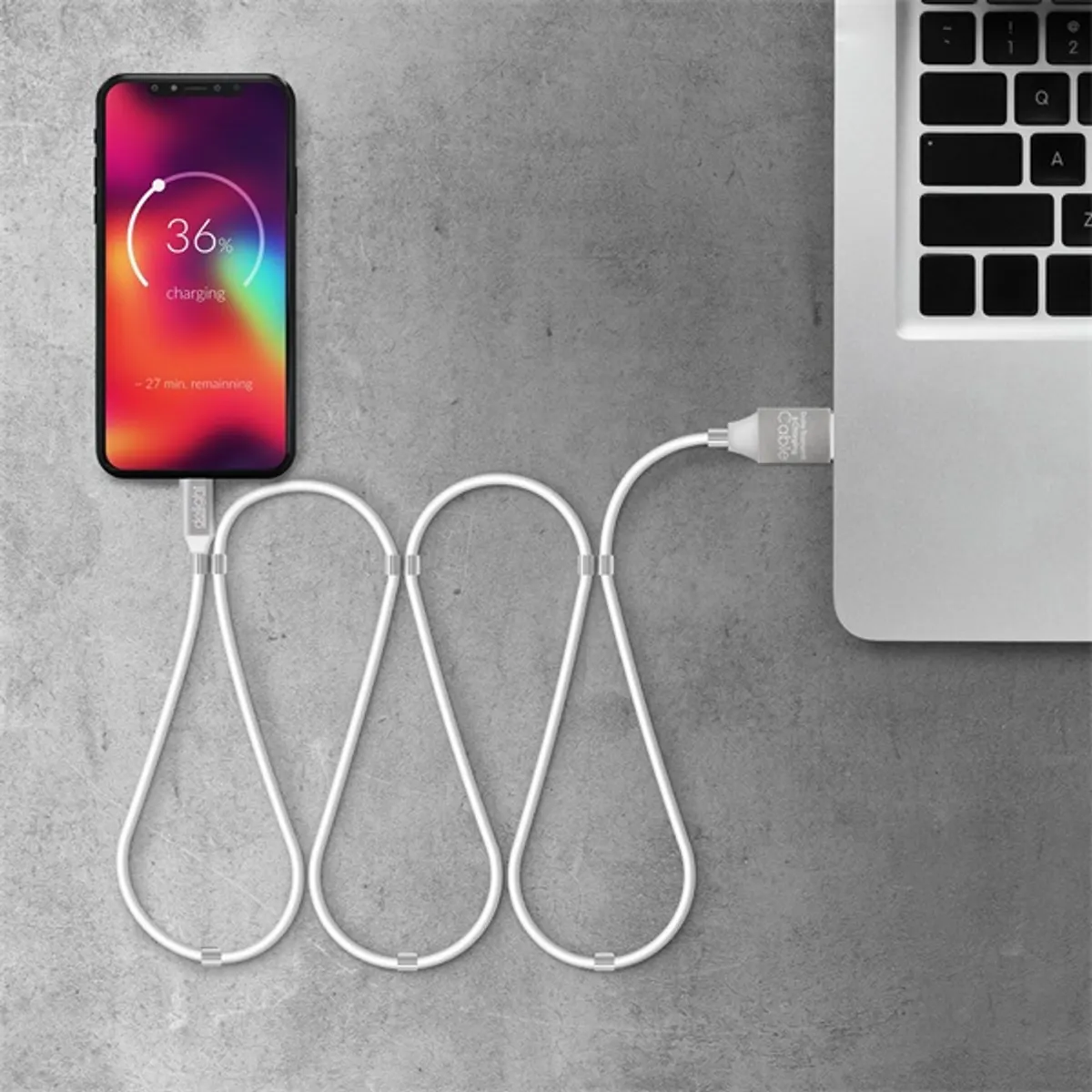 Delight 55446I-WH 2A Lightning fehér mágneses adat- és töltőkábel #3