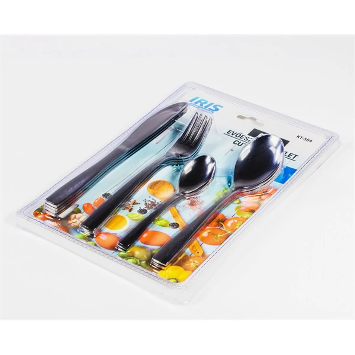 IRIS KT-559 Cube 16 db-os ezüst evőeszköz készlet #3