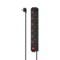 Hama 00223160 6 aljzat kapcsolós fekete elosztó #1