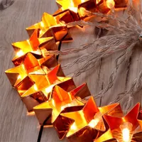 Iris Csillag alakú fém/4m/meleg fehér/20db LED-es/USB-s fényfüzér, fénydekoráció #4