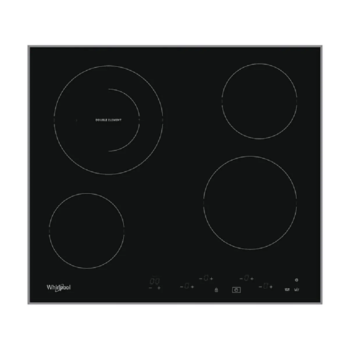 Whirlpool AKT 8601 IX fekete, beépíthető, elektromos üvegkerámia, főzőzóna: 4, beépíthető méret: 56cm, főzőlap #1