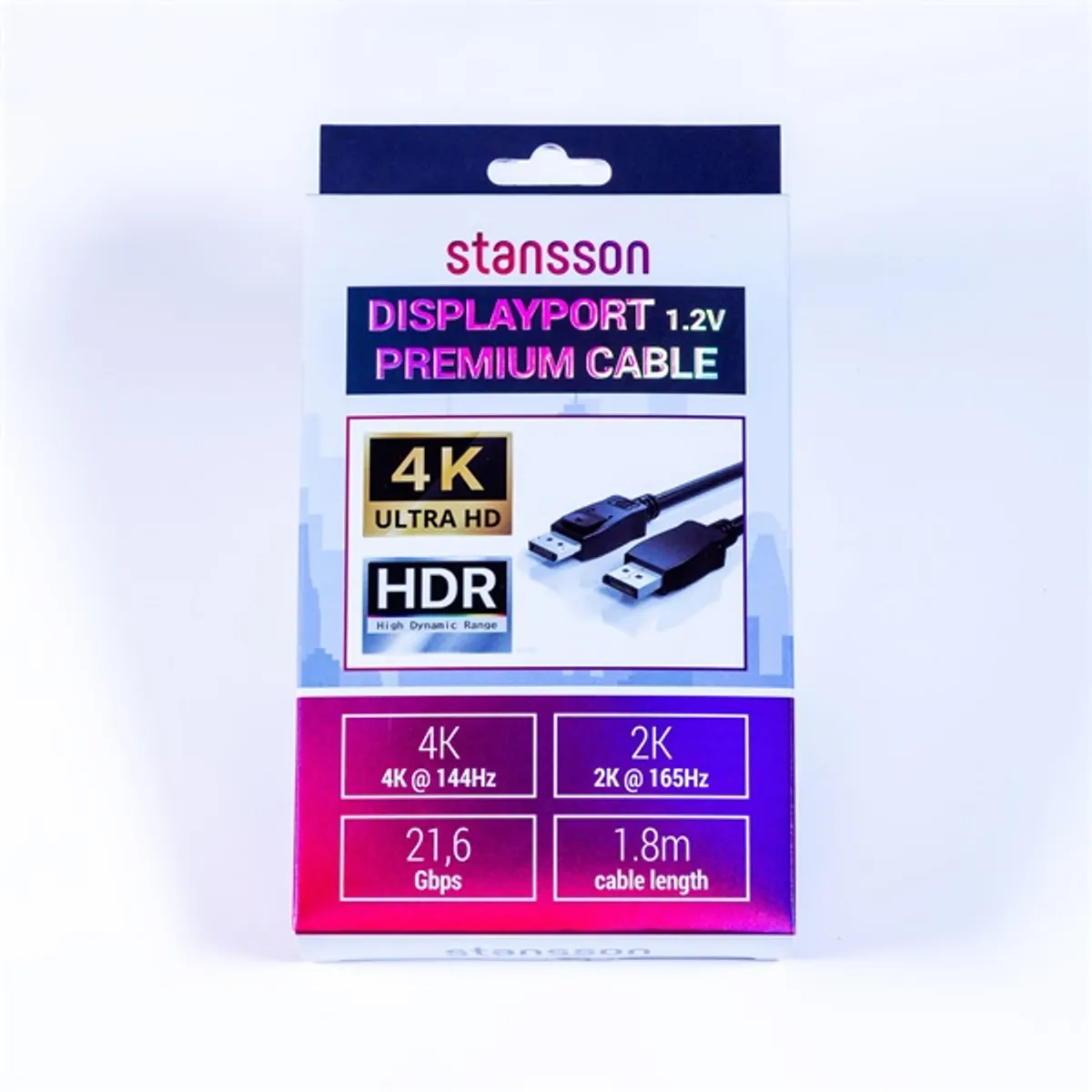 Stansson 1,8m Displayport v1.2 kábel #3