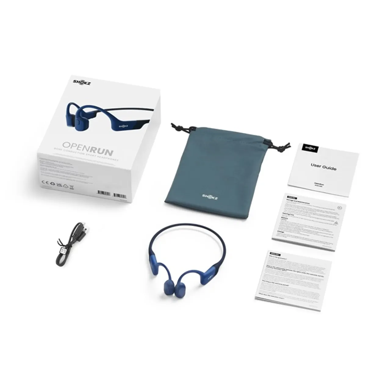 Shokz OpenRun USB-C csontvezetéses Bluetooth kék Open-Ear sport fejhallgató #10