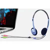 Genius HS-02B PC vezetékes kék headset #3