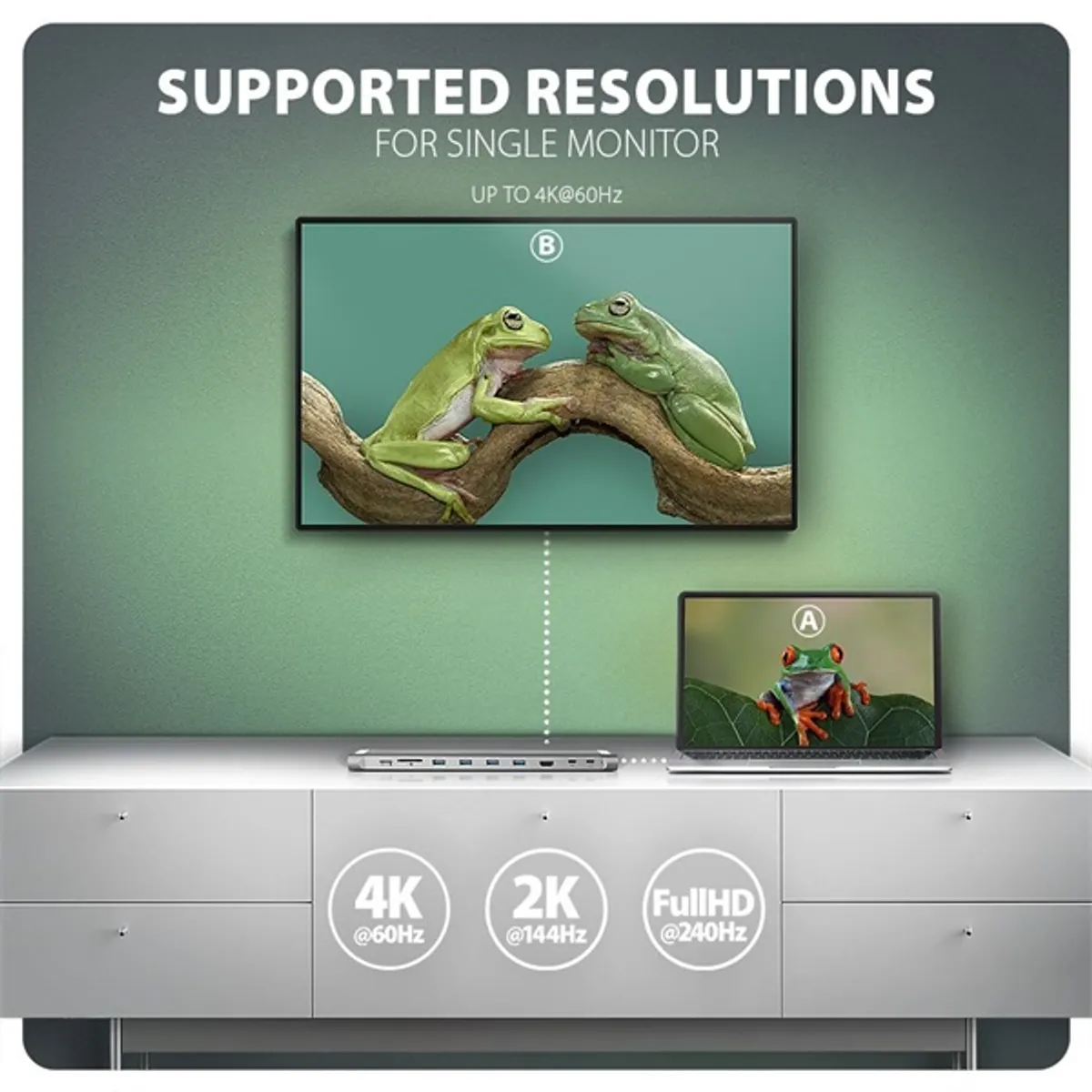 Axagon HMC-10HLS USB-C 5Gbps LONGER 9in1 hub #6