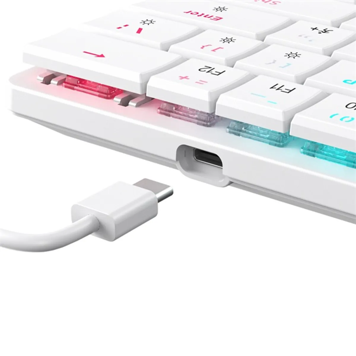 White Shark GK-006211-W/R-US Nagamaki US fehér (red switch) gamer billentyűzet #6