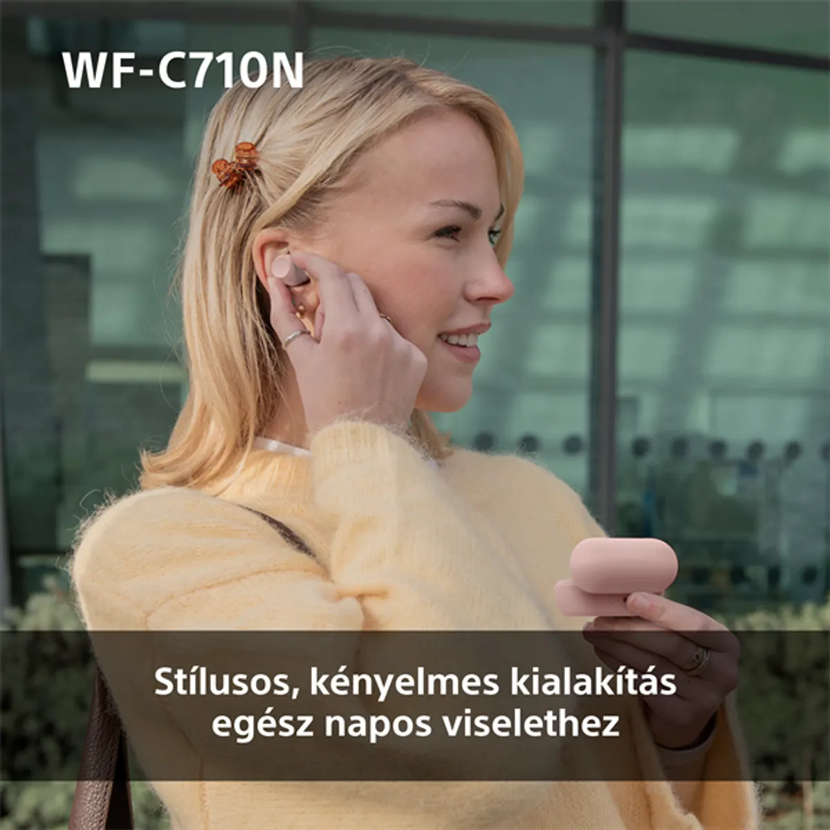 Sony WFC710 True Wireless Bluetooth zajszűrős fehér fülhallgató #8