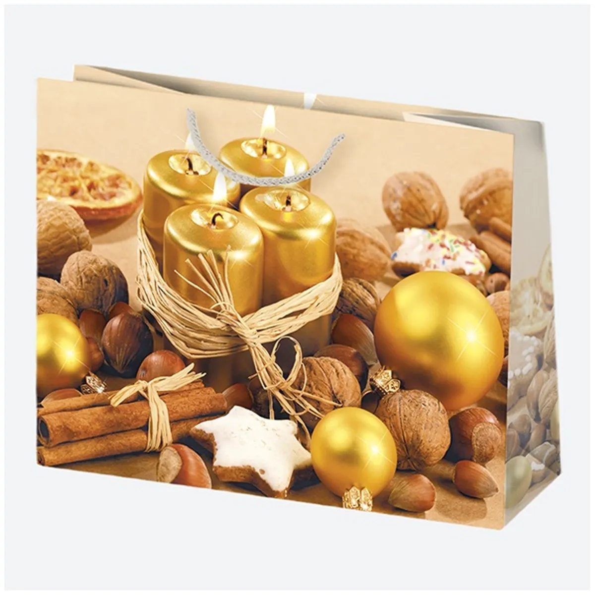 IRIS Karácsonyi ajándéktasak, 300x230x100 mm, különböző színekben és mintával #9