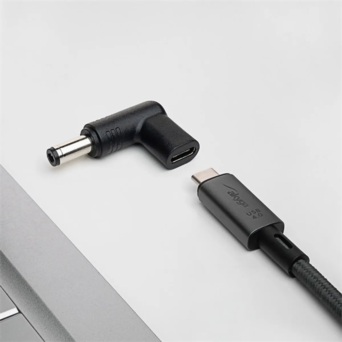 Akyga USB Type-C / 5,5 x 2,1 mm laptop adapter csatlakozó #2