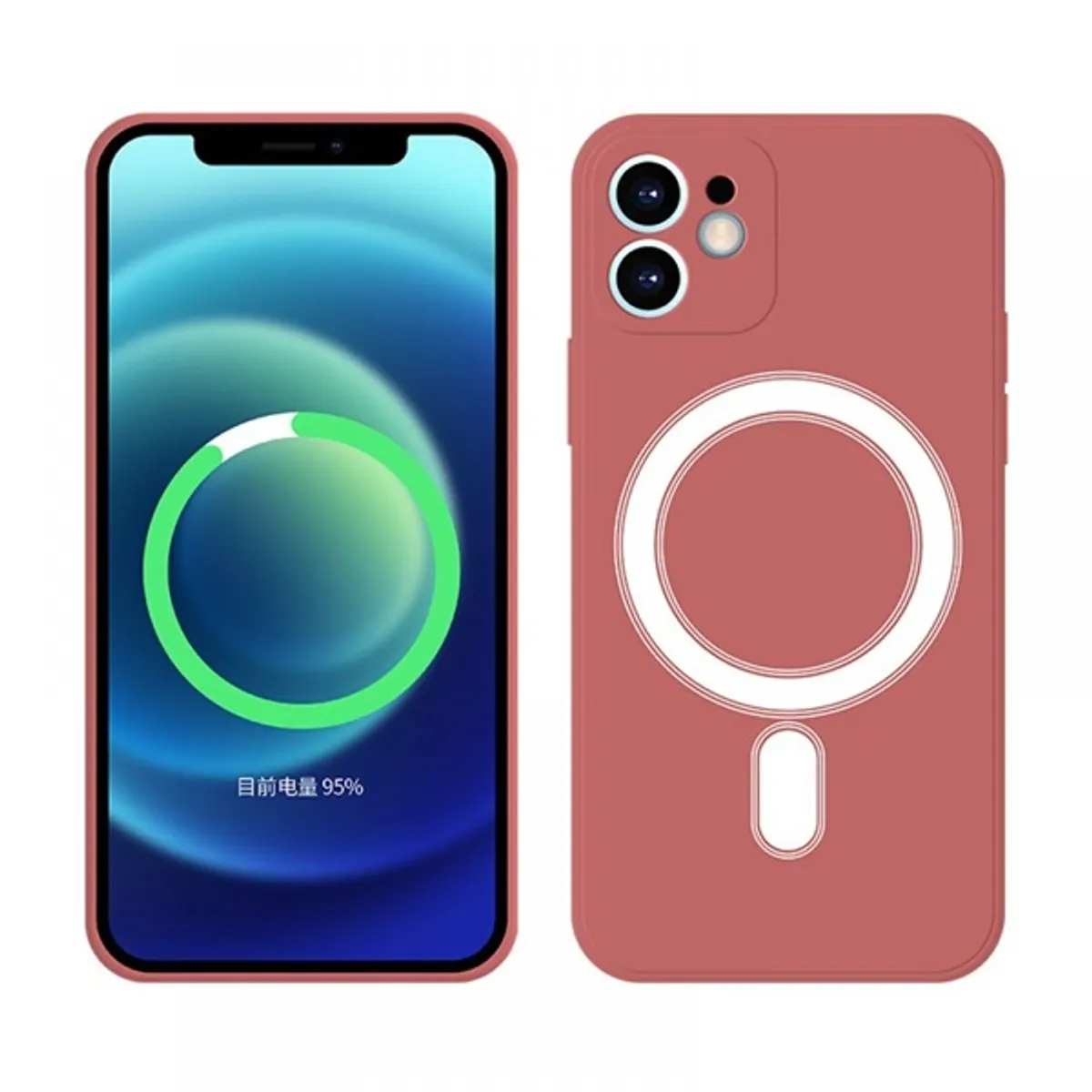 Cellect CEL-MAGSAFEIPH12PM-R iPhone 12 Pro Max piros mágneses szilikon tok #1