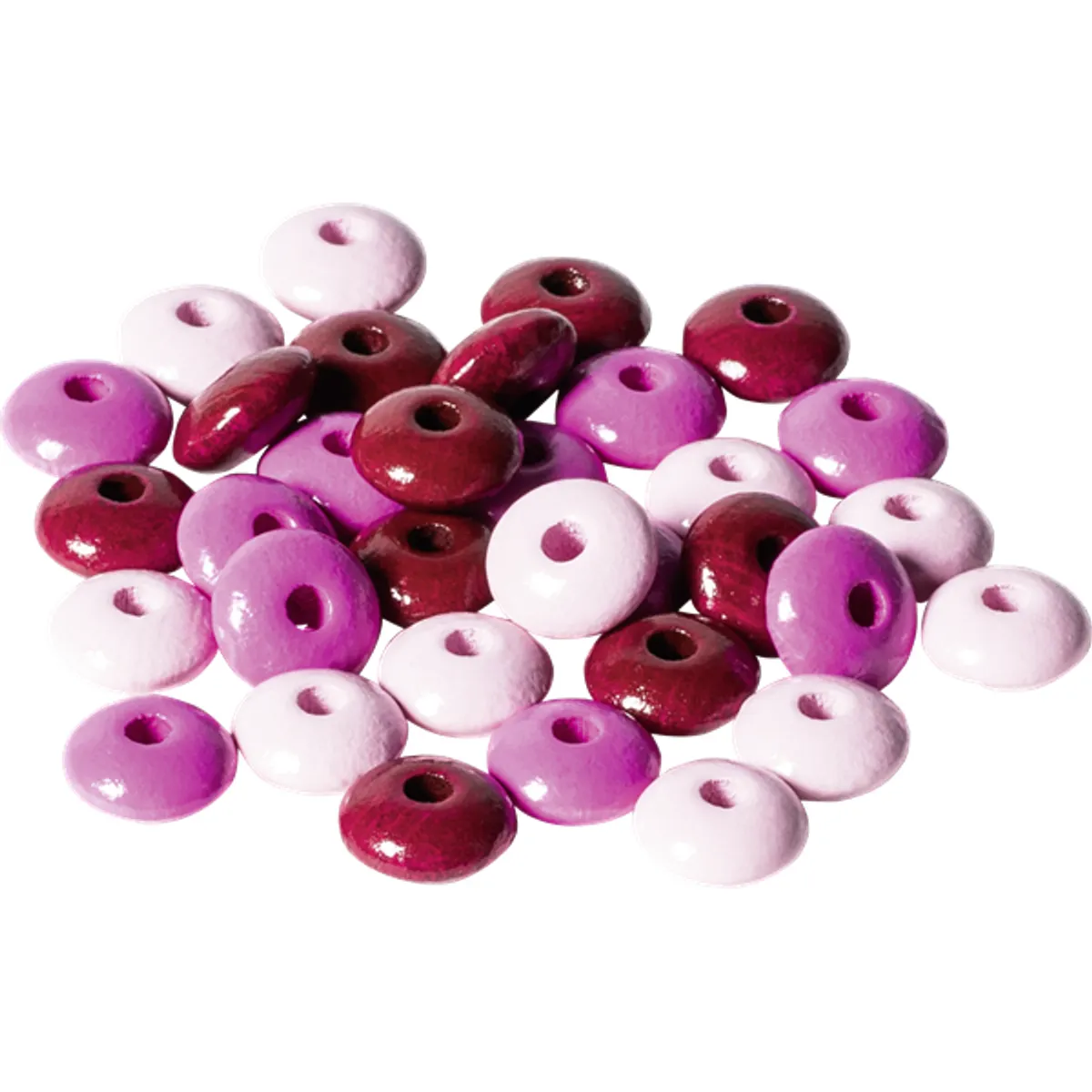 Knorr Prandell ovális 33 darabos pink fa gyöngy csomag #2