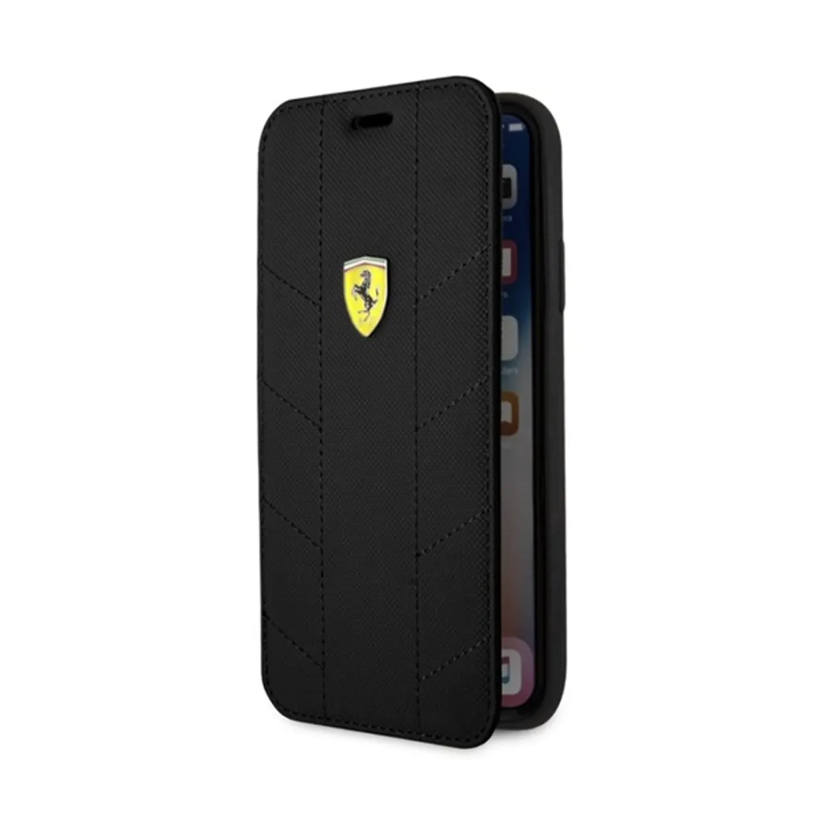 Ferrari Racing Tyres Daphne SF iPhone X fekete kihajtható tok #2