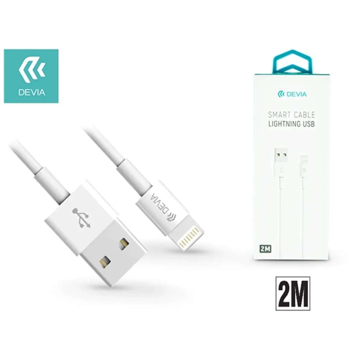 Devia ST311598 Smart 2m fehér lightning kábel #1