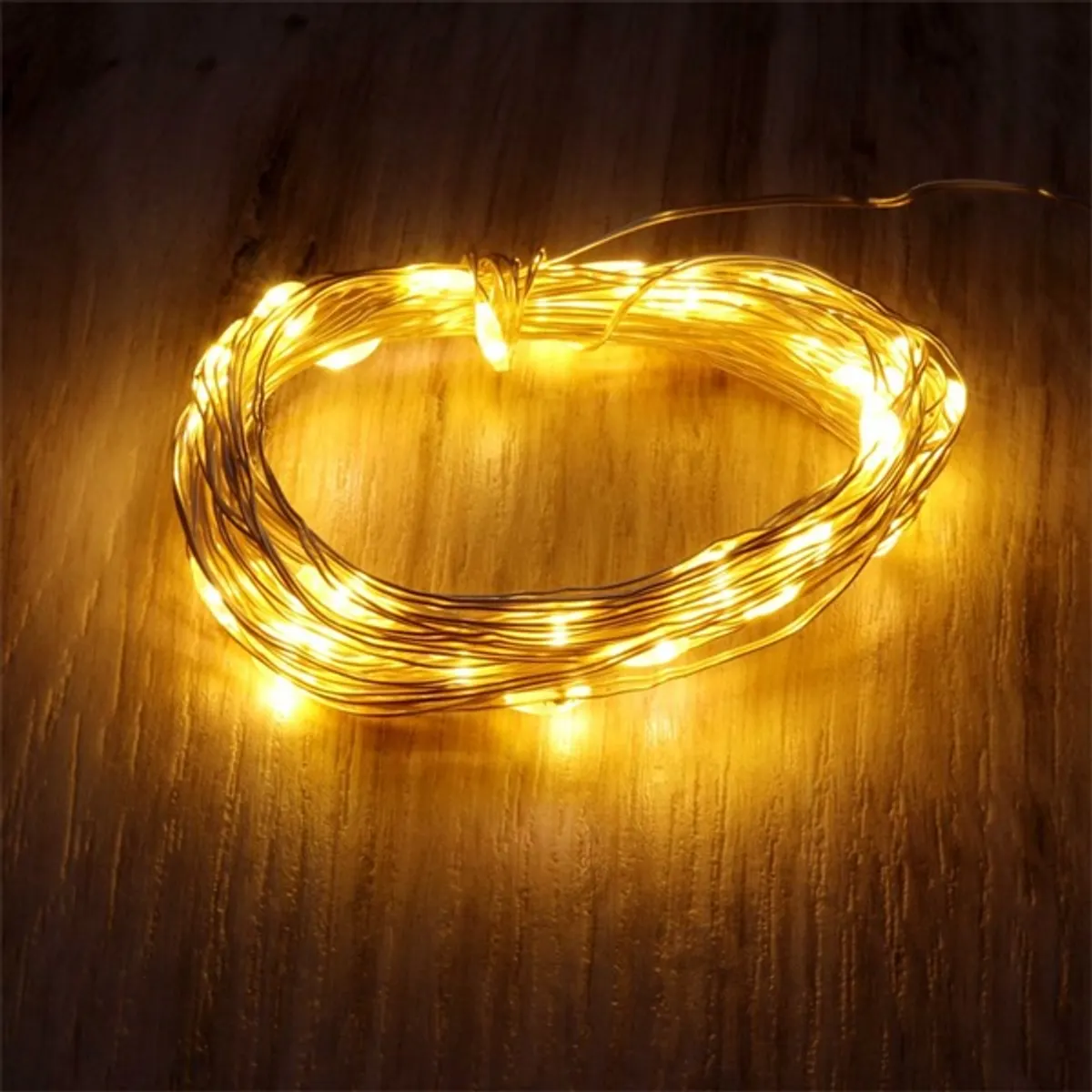 Iris Fix fényű 5m/meleg fehér/50db LED-es fényfüzér, fénydekoráció #1