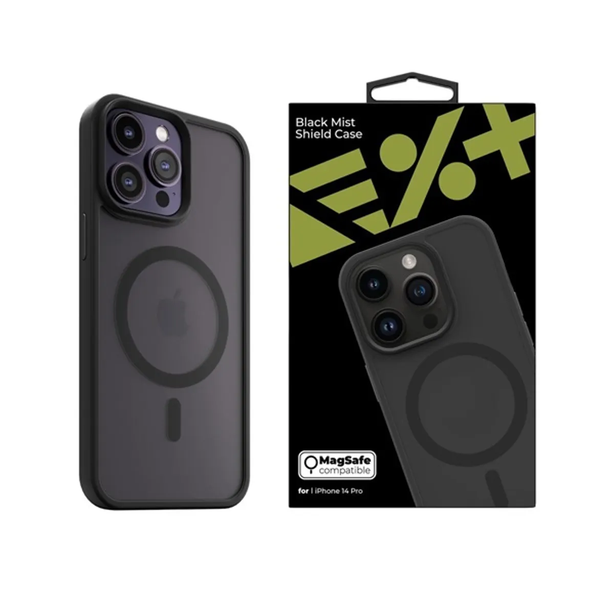 NextOne IPH-14PRO-MAGSF-MISTCASE-BLK iPhone 14 Pro fekete szilikon MagSafe hátlap #1