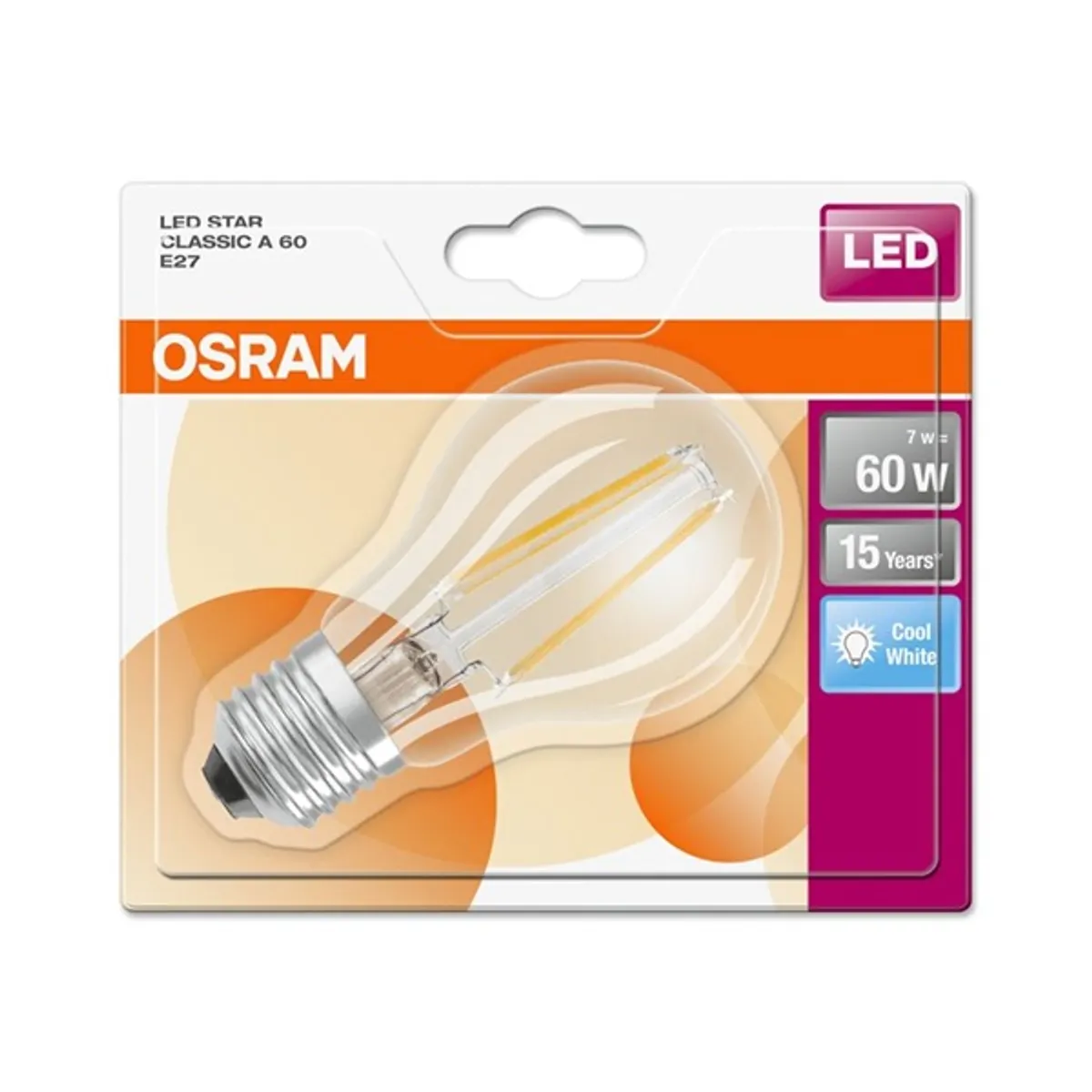 OSRAM LED STAR CL A FIL 60 7W/840 E27 filament LED fényforrás #2