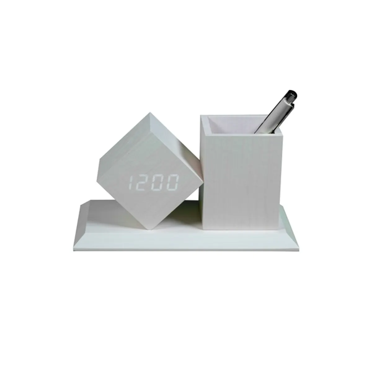 TOO PHC-330-W fehér digitális óra írószertartóval #1