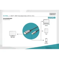 DIGITUS DA-70821 USB C - HDMI A 1,8m szürke video átalakító kábel #7