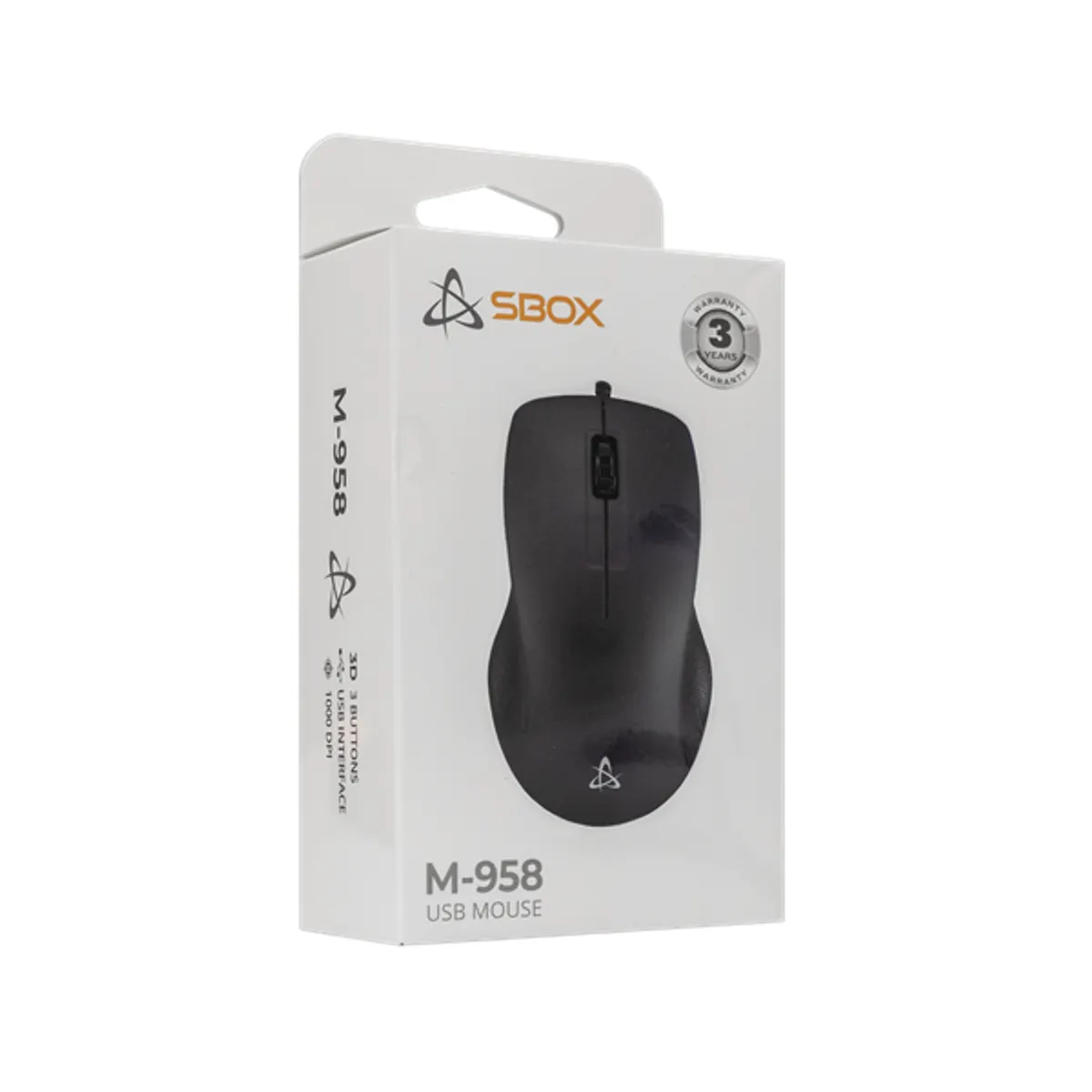 Sbox M-958B fekete vezetékes USB optikai egér #4