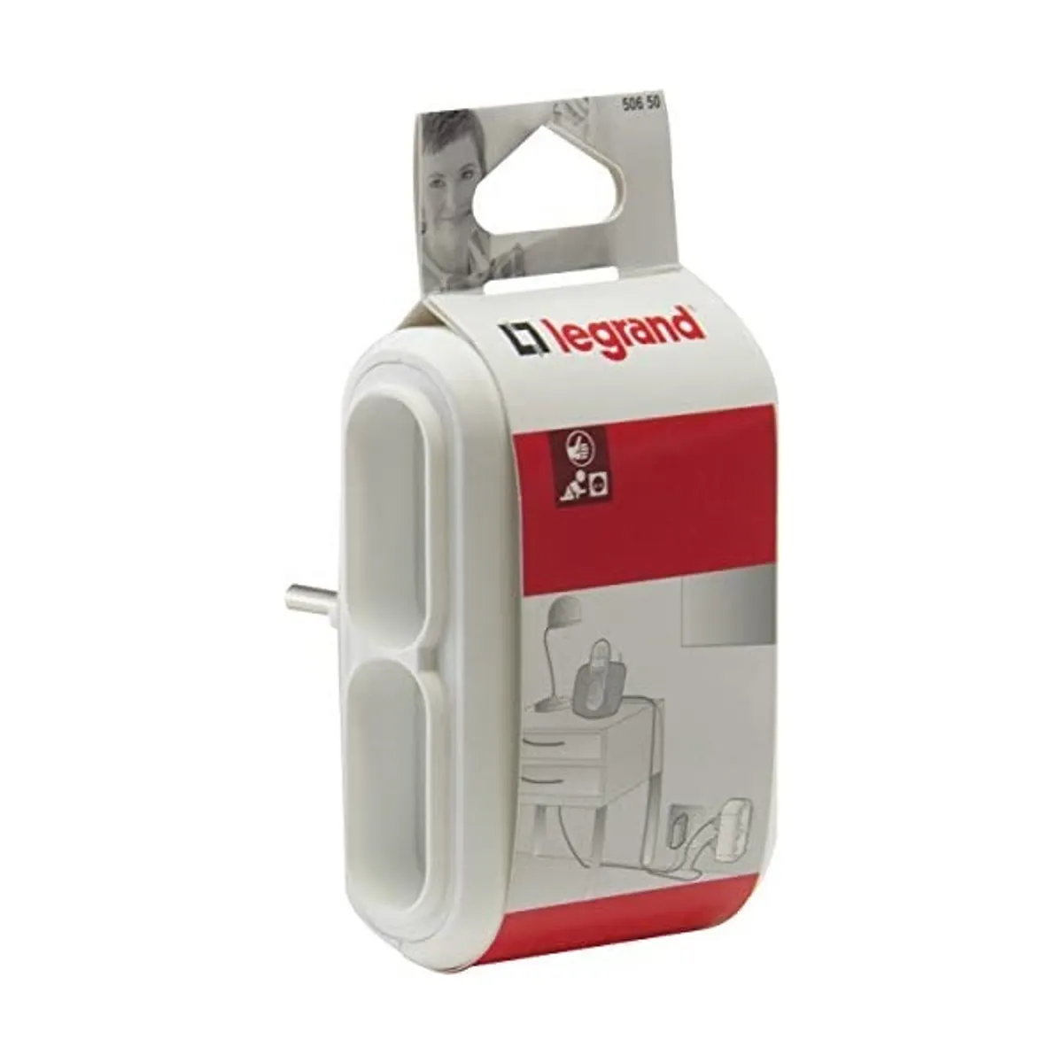 Legrand 049400 4-es 2P elosztódugó, 6A, fehér #1