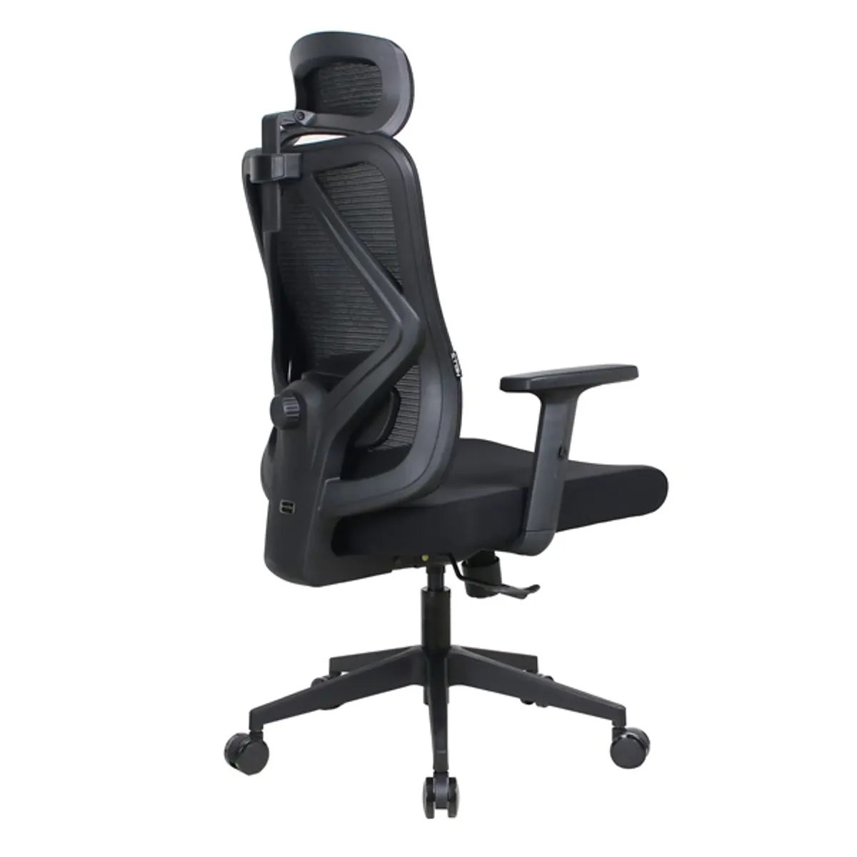 IRISOffice Eclipse fekete ergonómikus, szövet-hálós irodai forgószék fej és háttámasszal #4