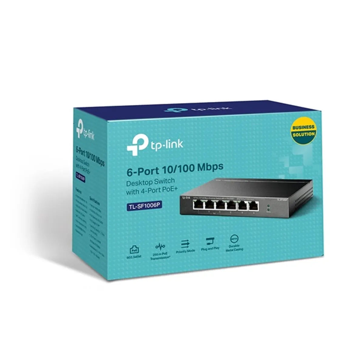 TP-Link TL-SF1006P 6x10/100Mbps FE LAN port 4xPoE+ nem menedzselhető asztali switch #6
