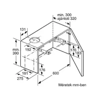 Bosch DFL064W53 ezüst, beépíthető, kihúzható, méret:59,8 cm, zajszint:67 dB, páraelszívó #5
