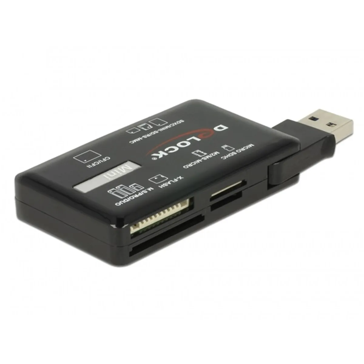 Delock 91758 CF/SD/Micro SD/MS/M2/xD memóriakártyákhoz USB 3.2 kártyaolvasó #1