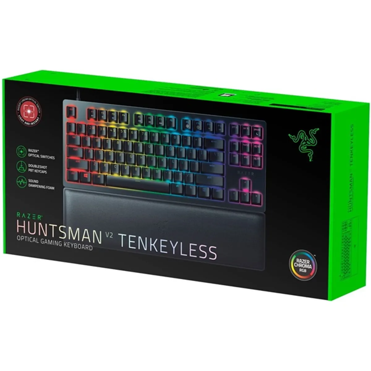 Razer Huntsman V2 Tenkeyless (Red Switch) US RGB fekete gamer billentyűzet #4