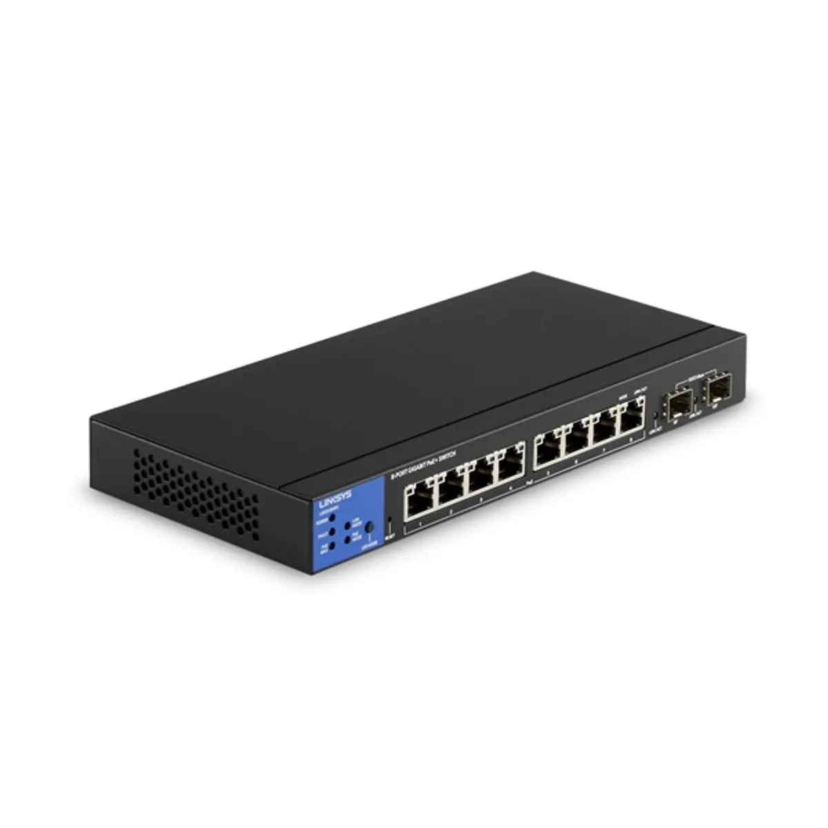 Linksys SMB LGS310MPC 8port POE+ GbE LAN +2 SFP Port Smart menedzselhető asztali Switch #1