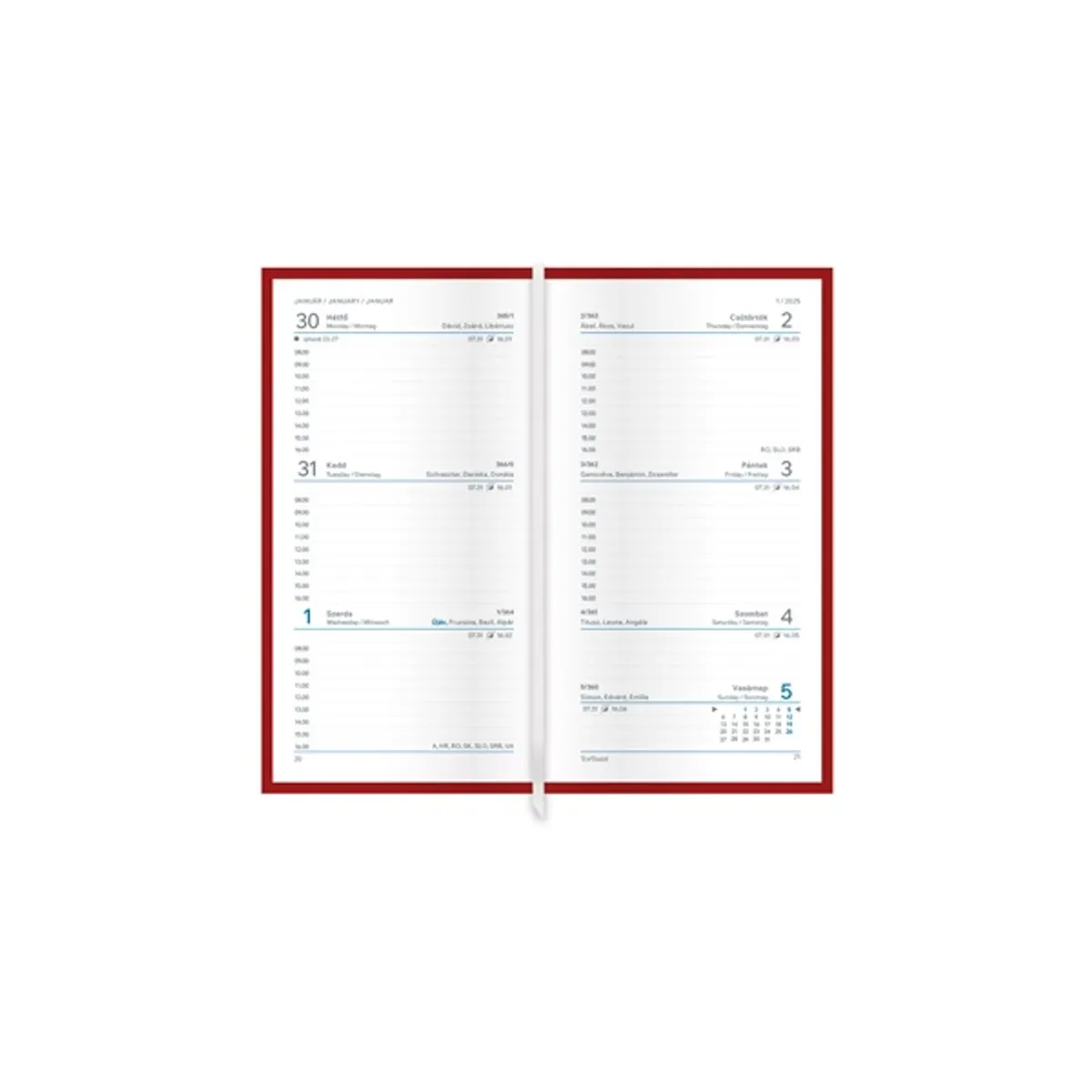 Kalendart Traditional 2026 T035 bézs heti beosztású álló zsebnaptár #2