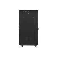 Lanberg FF01-8027-12BL 19" 27U SZÉL:800mm MÉLY:1000mm MAG:1431mm lapraszerelt LCD üvegajtós fekete rack szekrény #4