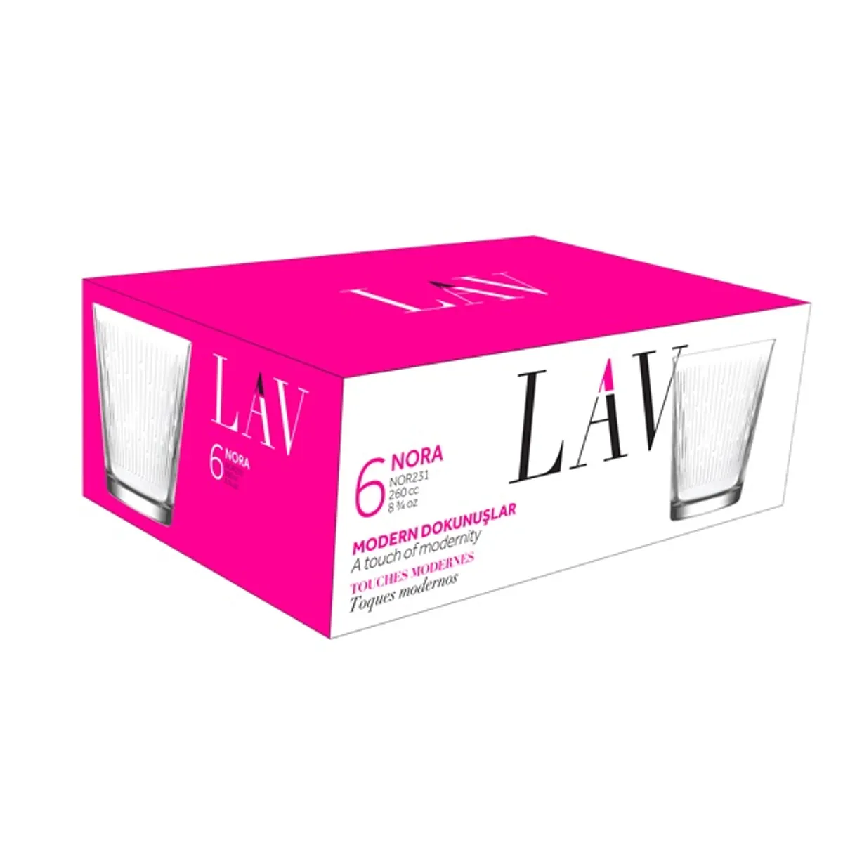 LAV Nora Whisky 255ml whiskys pohár szett 6 darabos LV-NOR231F #1