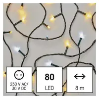 Emos D4AN04 8m/80LED/kül-beltéri/időzítős/meleg/hideg fehér karácsonyi LED fényfüzér #2