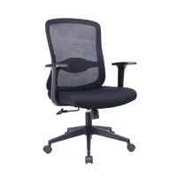 IRISOffice Solara fekete szövet-hálós irodai forgószék fej és háttámasszal #2