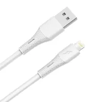 AVAX CB3304 USB-A – Lightning szilikon töltőkábel, 1.5 m, fehér