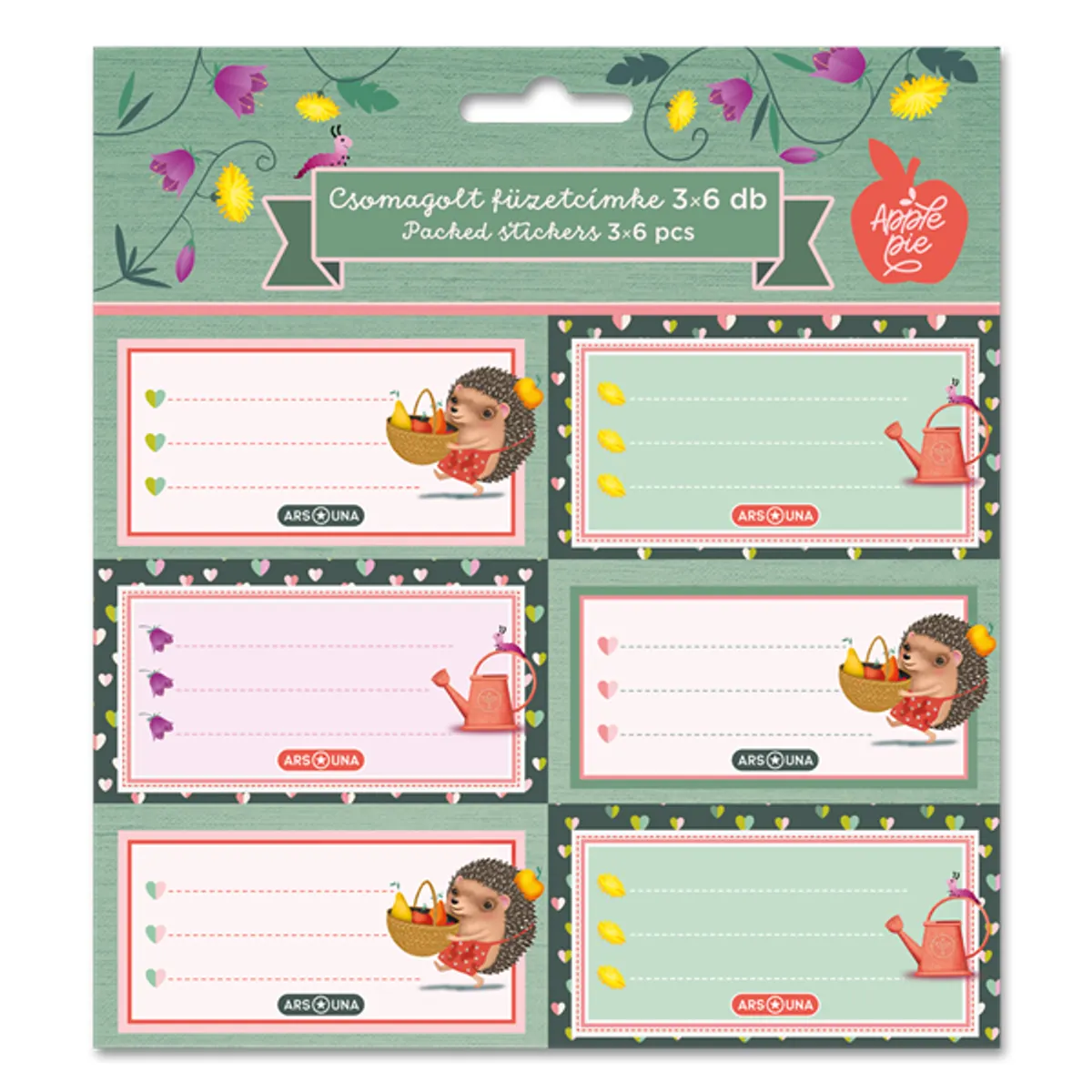 Ars Una Apple Pie 24 (5349) 3x6 db-os csomagolt füzetcímke #1
