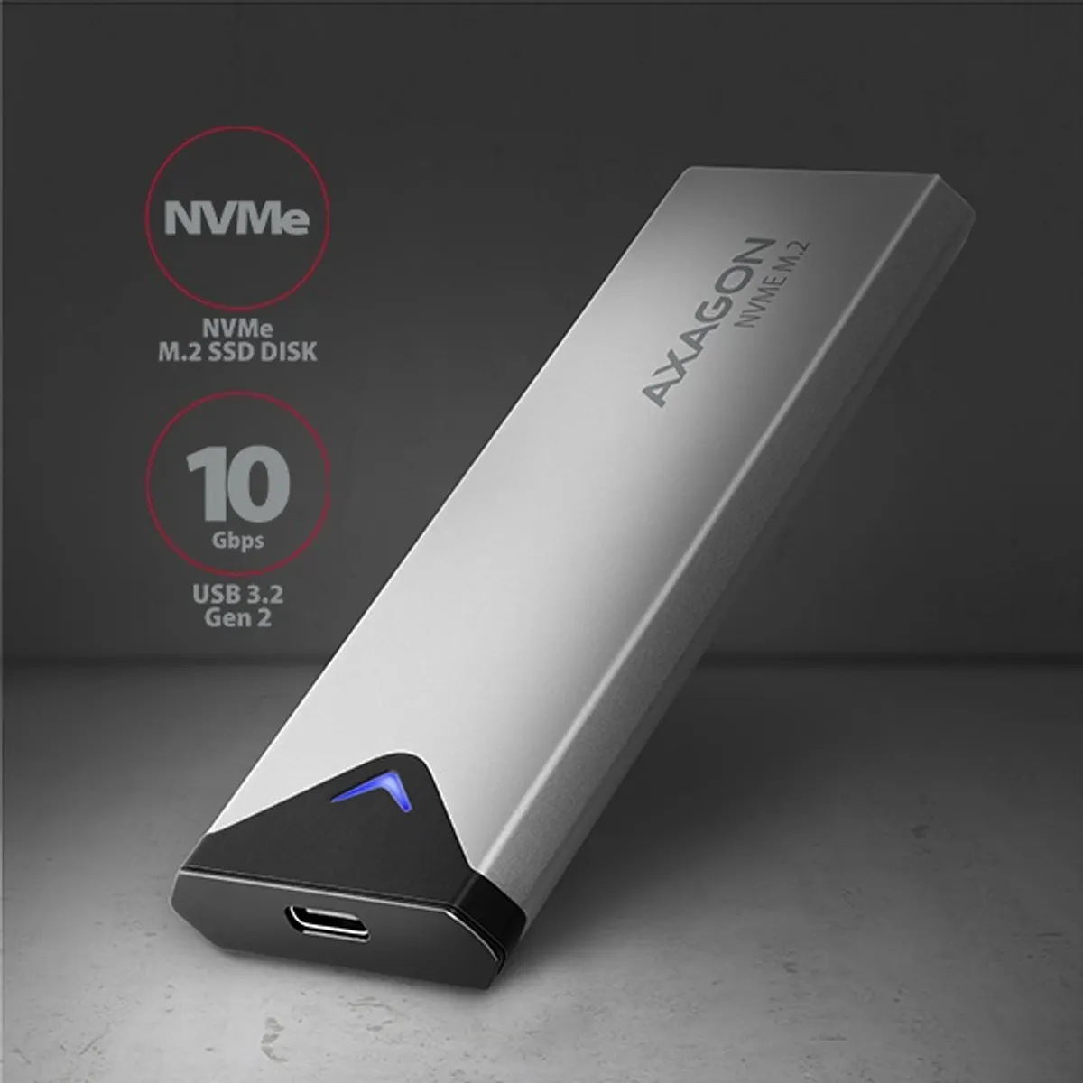 Axagon EEM2-UG2 USB-C 3.2 NVME M2 fekete ház #6