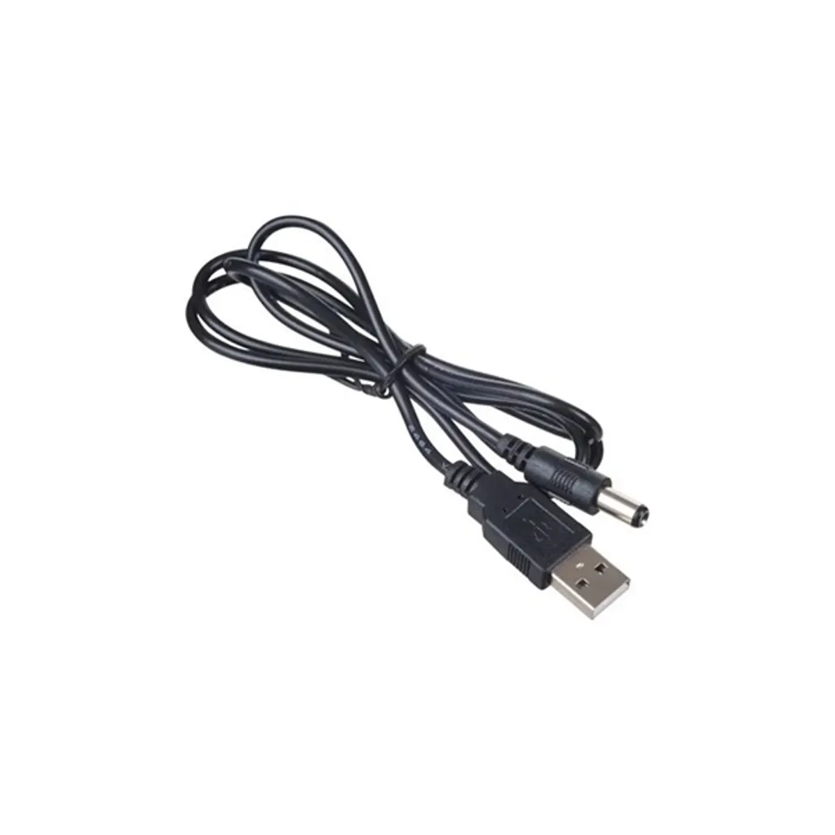 Akyga AK-DC-04 USB 2.0 A -> DC 5,5 x 2,5 mm M/M 0.8m fekete tápkábel #1