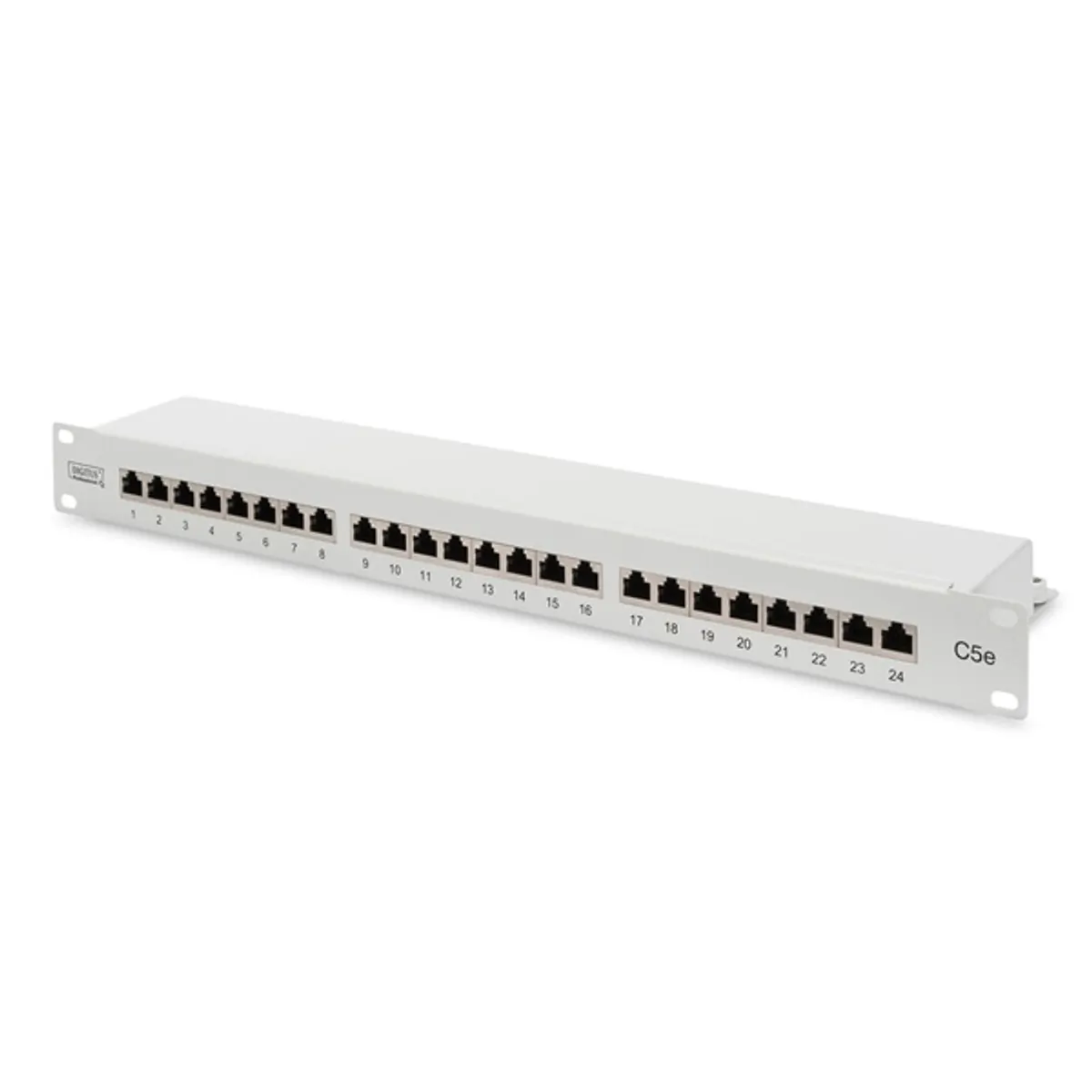 DIGITUS 19" 1U 24port Cat.5e szürke árnyékolt Patch Panel #1