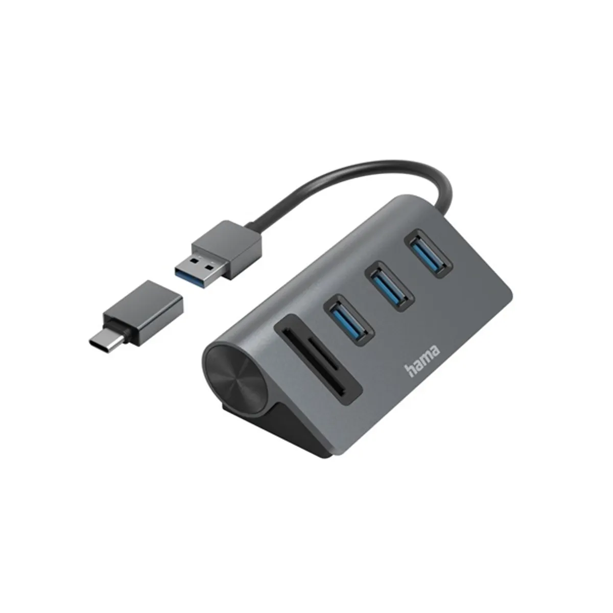 Hama 200140 3xUSB/SD/microSD USB HUB + Type-C OTG adapter #1