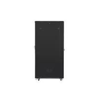 Lanberg FF01-8242-12B 19" 42U SZÉL:800mm MÉLY:1200mm MAG:2047mm lapraszerelt üvegajtós fekete rack szekrény #4